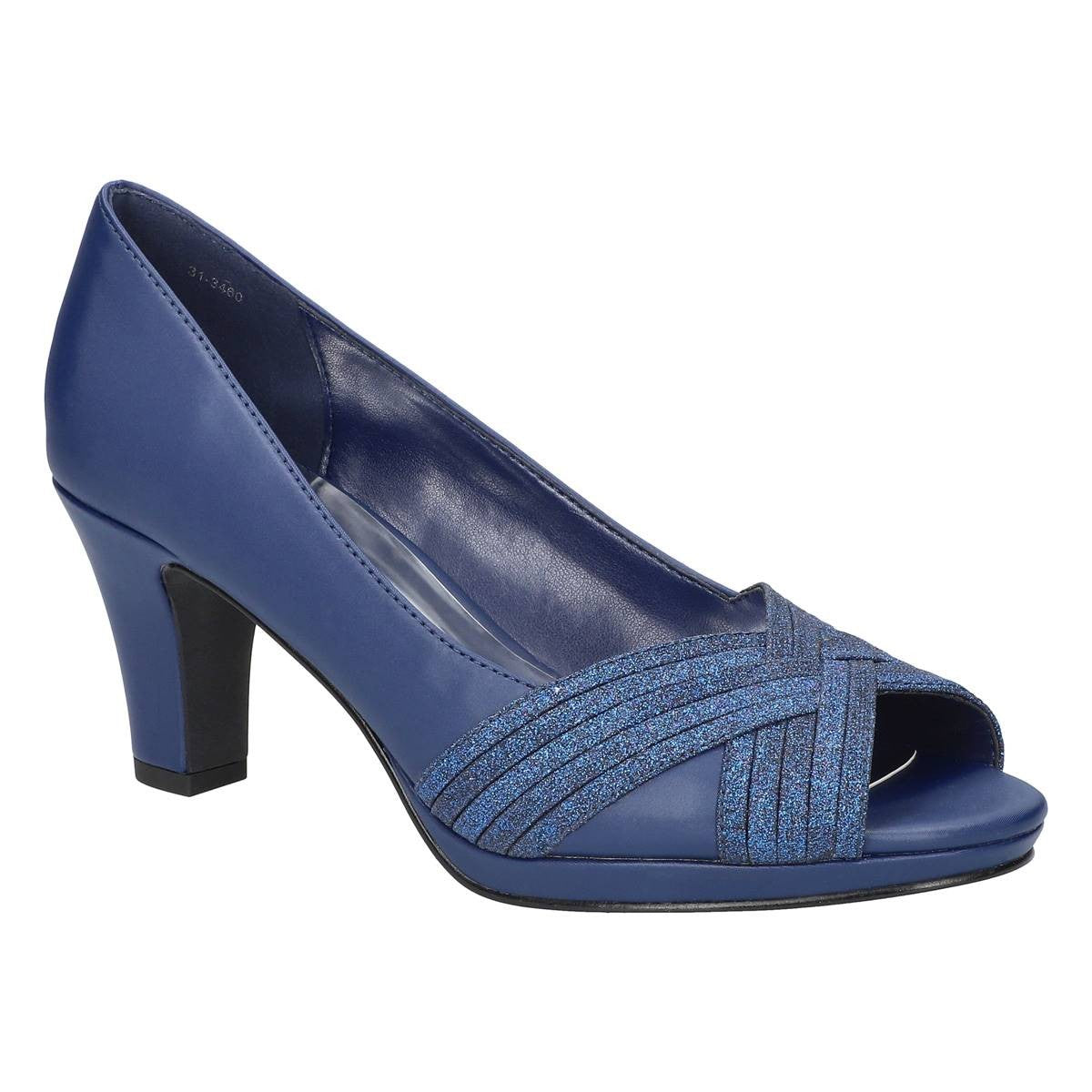 Easy Street Women's Lavish Platform Pumps - Navy Size 9-1/2 M - Bellso